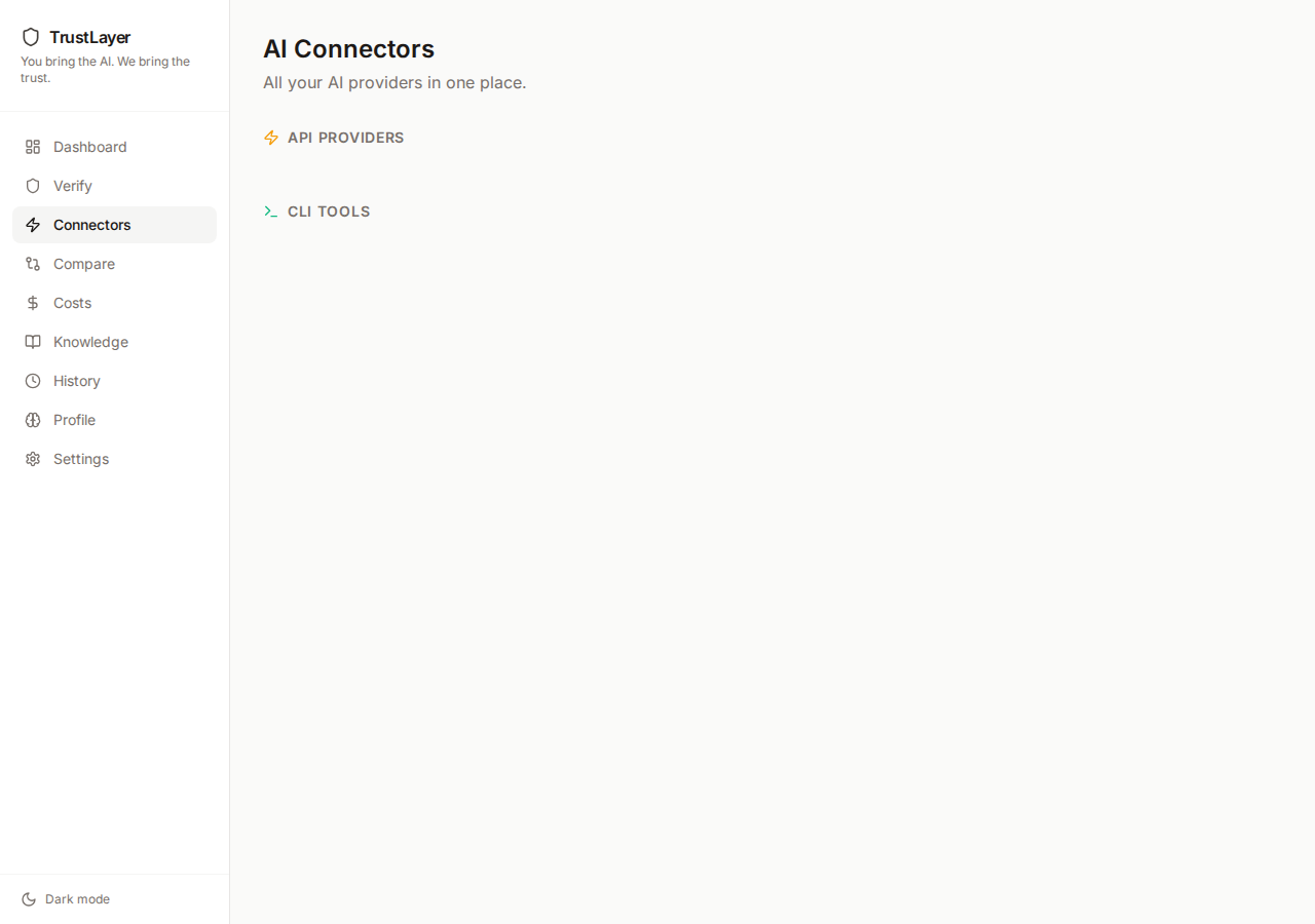 TrustLayer provider connectors